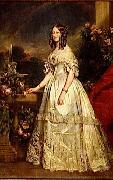 Franz Xaver Winterhalter Portrait of Victoria of Saxe Coburg and Gotha oil painting